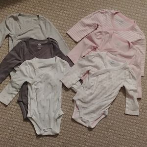 Cloud Island side snap wrap onesies